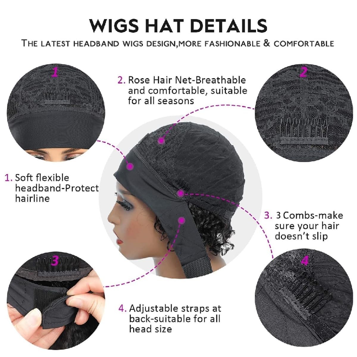 Elegant 6-Inch Deep Wave Human Hair Headband Wig – 150% Density & Natural Look