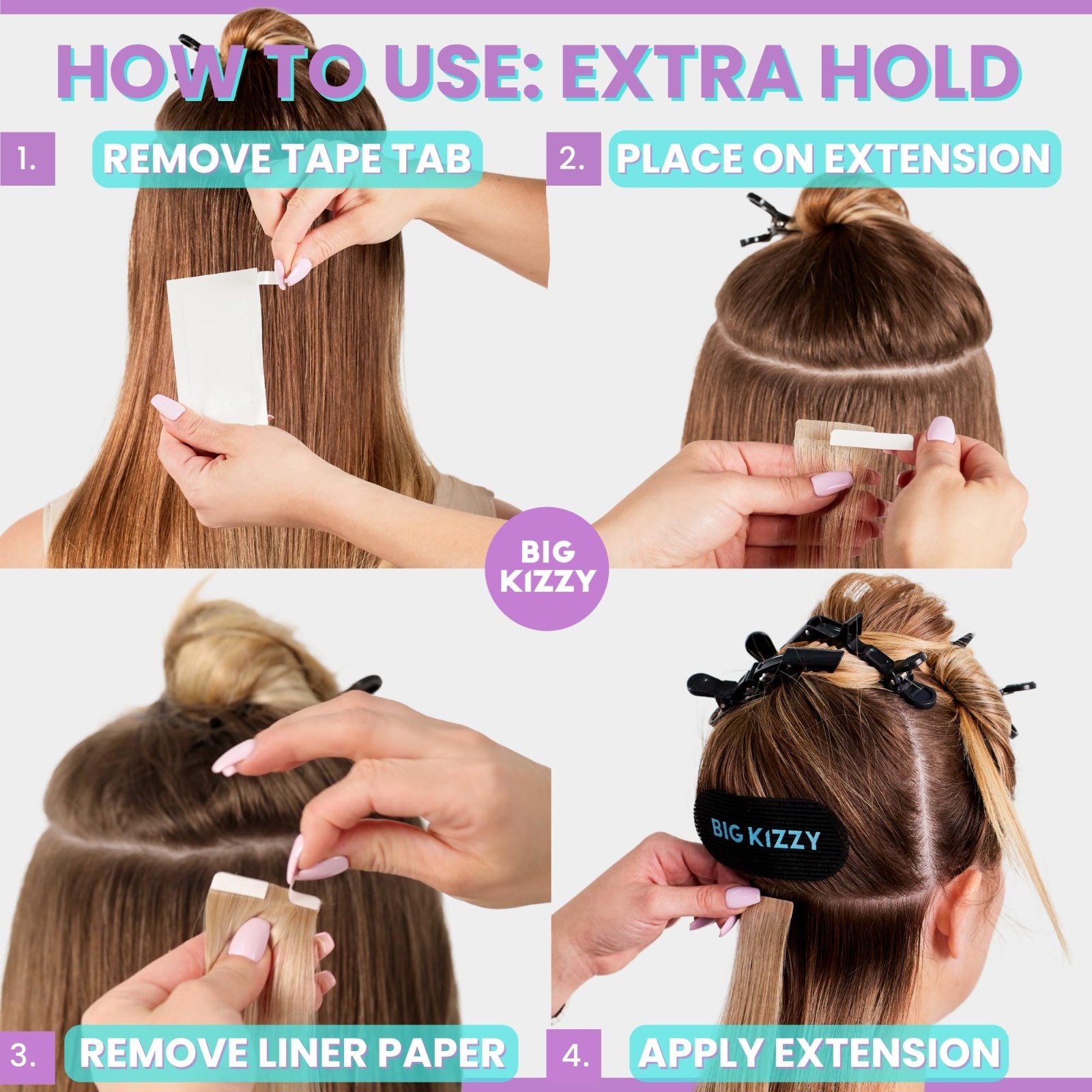 Extra Hold Double-Sided Hair Extension Tape – 72 Tabs, Strong 6-8+ Weeks Hold