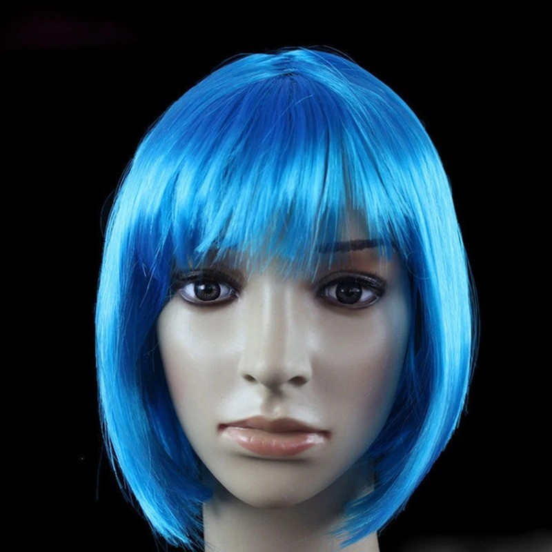 Lady Girl Bob Wig Women’s Short Straight Bangs Full Hair Wigs Cosplay Party USA