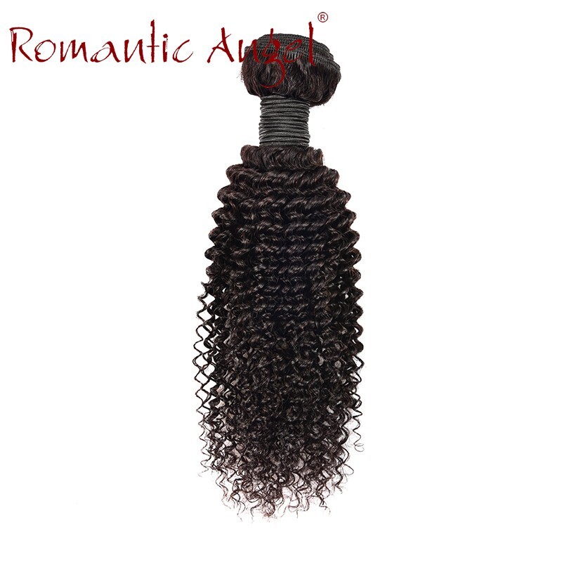 1pc Remy Hair Brazilian Kinky Curly 100% Human Hair Weave Bundle natural color