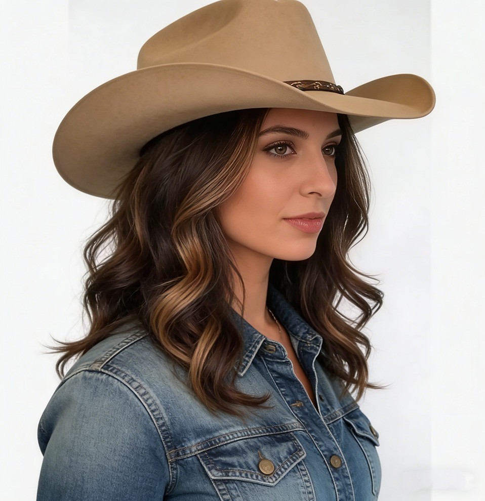 Women Dark Brown w/Gold Highlight Ombre Shoulder Length Curly Hair Wig-&##