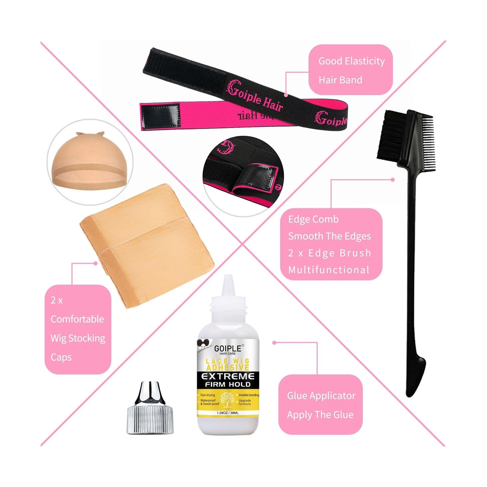 Wig Glue for Lace Front Wigs Lace Glue for Wig, Strong Hold Lace Glue for Lac…