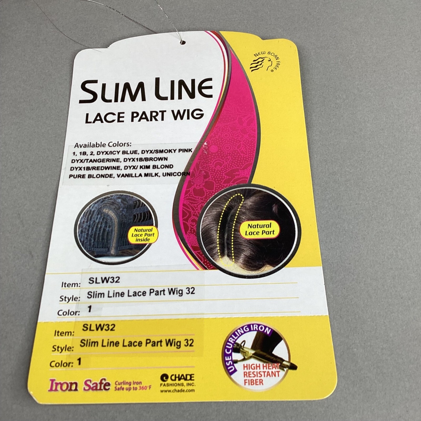 Slim Line SLW32 Wig #1 Jet Black Lace Part Heat Safe Synthetic Classic Cap
