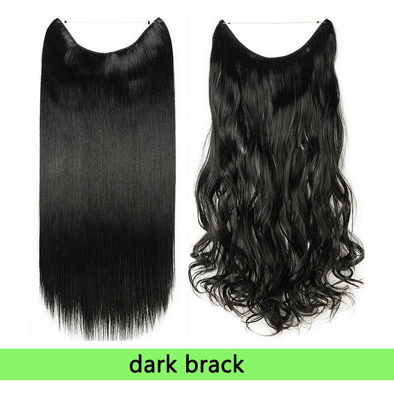 100% Natural Elastic Headband Secret Hair Extension No clips Hairpeices K3