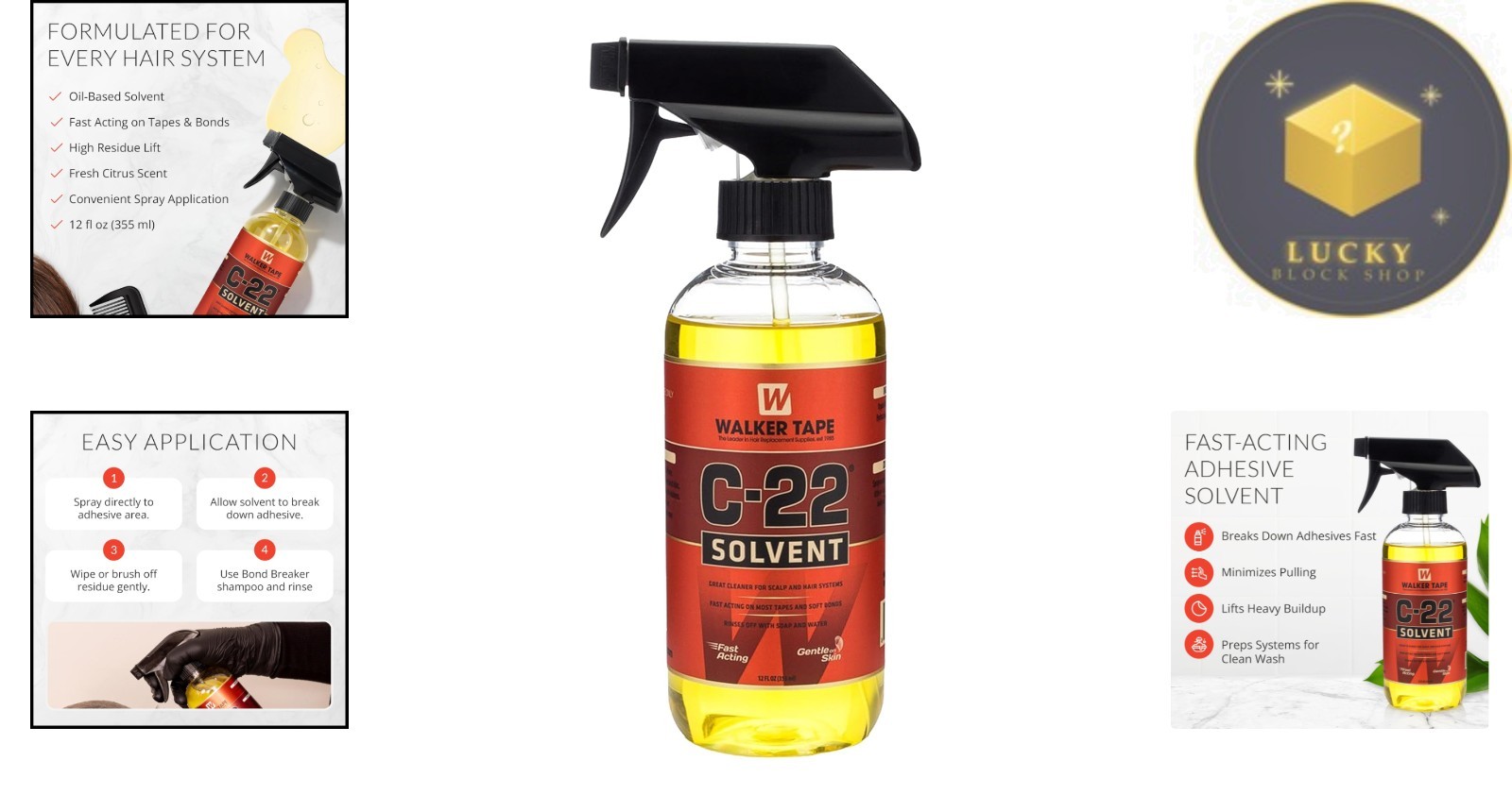 Gentle C-22 Adhesive Solvent Spray for Wig & Hair Extension Care – 12 oz