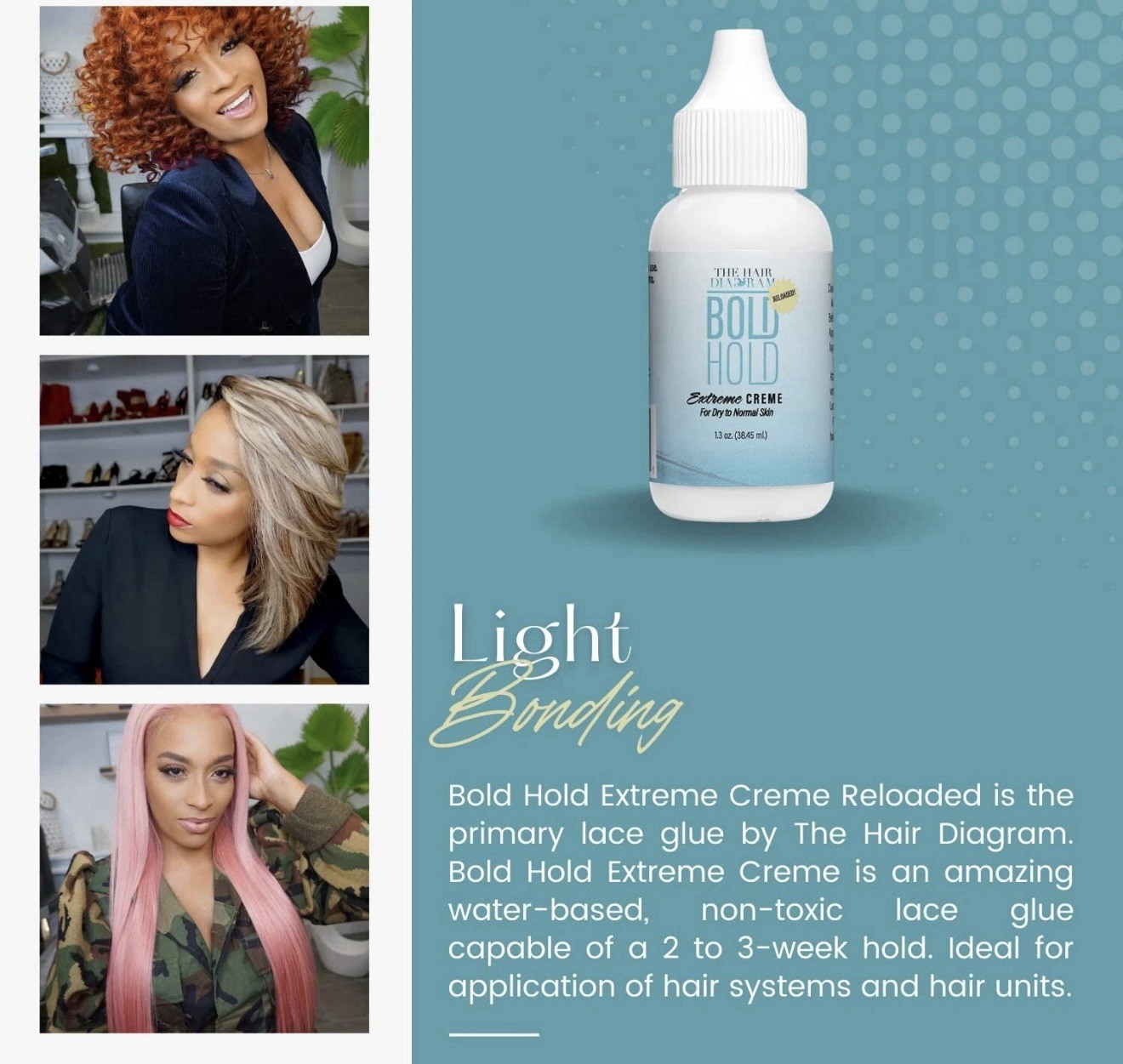Bold Hold Extreme Creme Reloaded Strong Hold Glue for Lace Front Wigs