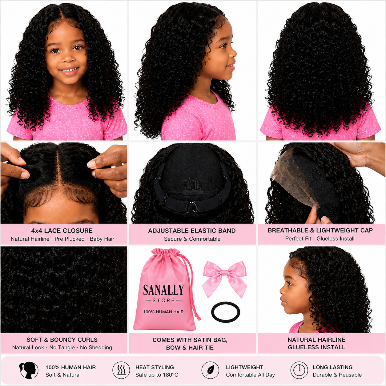 kids lace front wig