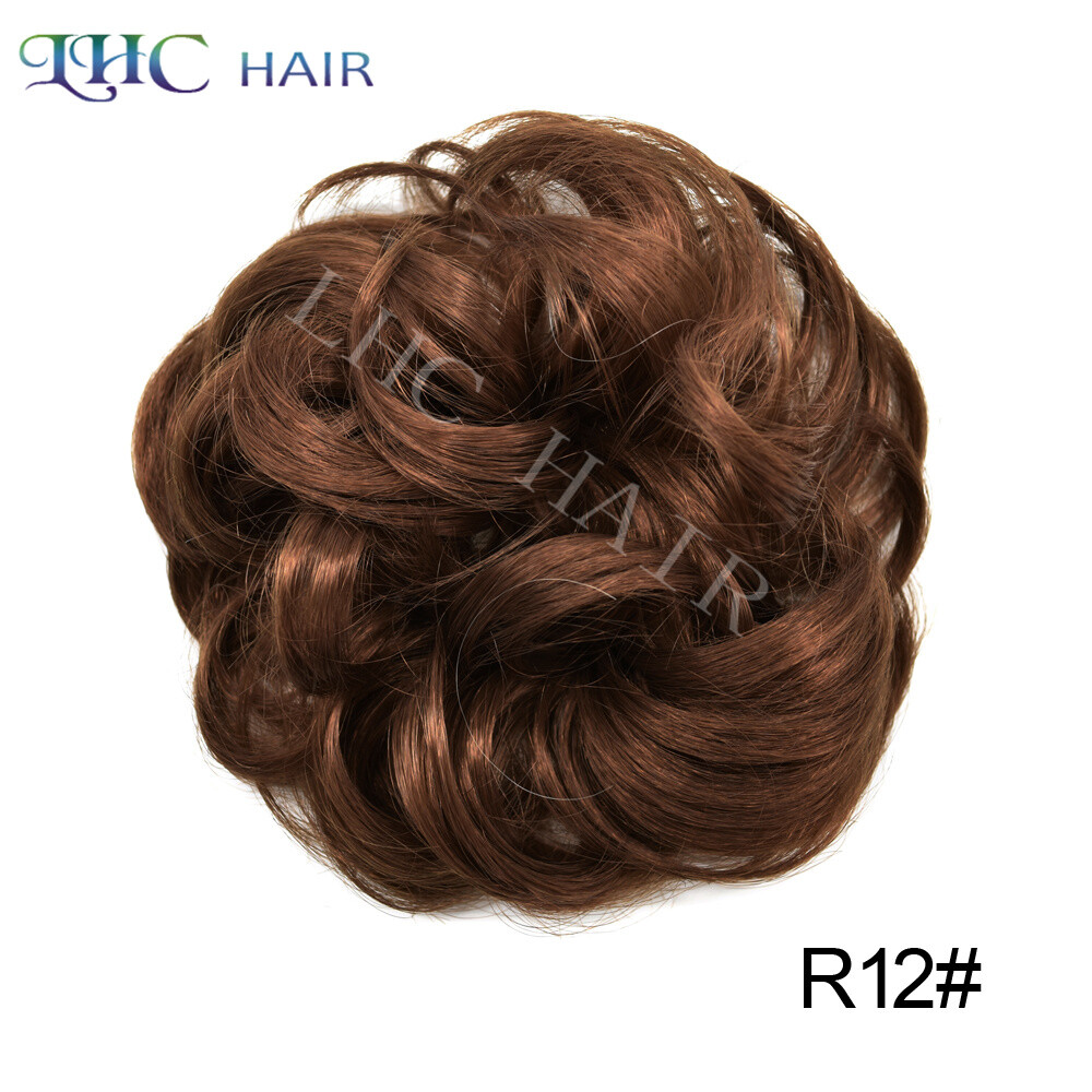 US Curly Hair Bun Ponytail Scrunchie Messy Updo Hair Extension Natural HairPiece