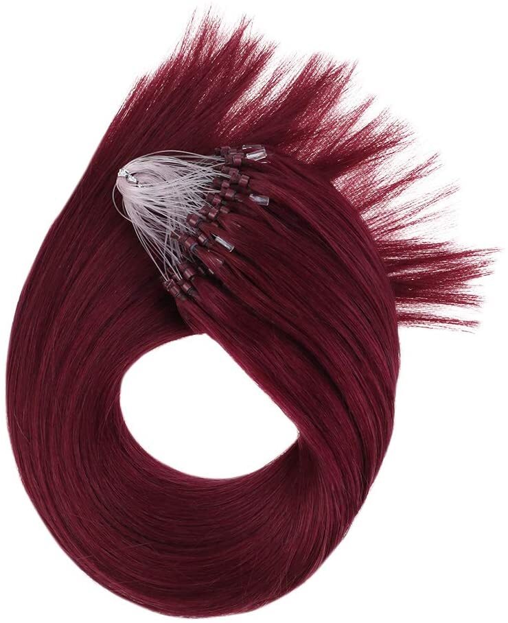 Micro Link Loop Tip Human Hair Extensions Micro Bead Remy Straight European Hair