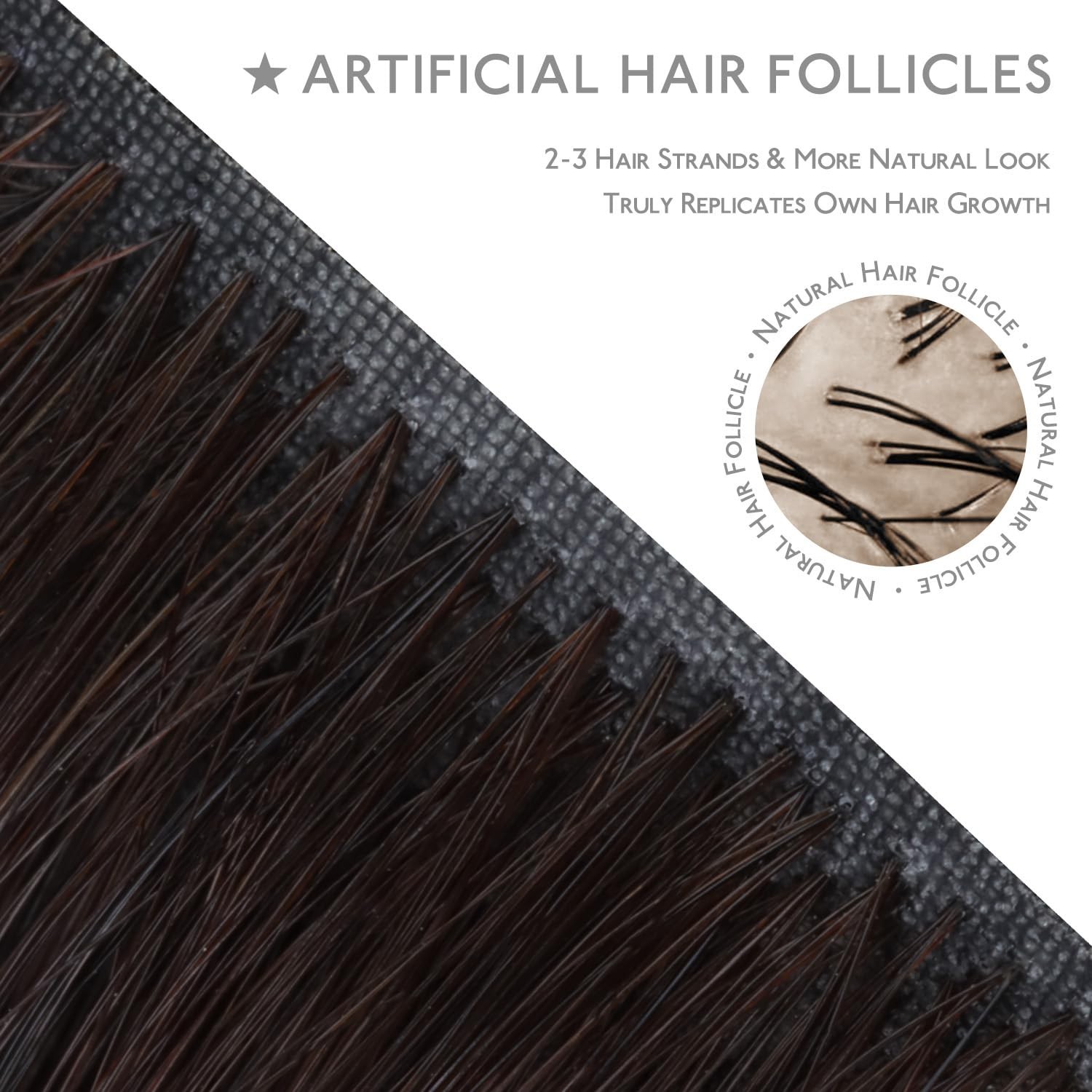 20″ 150g Dark Brown Clip-In Hair Extensions, Real Human Hair, Seamless PU Weft,