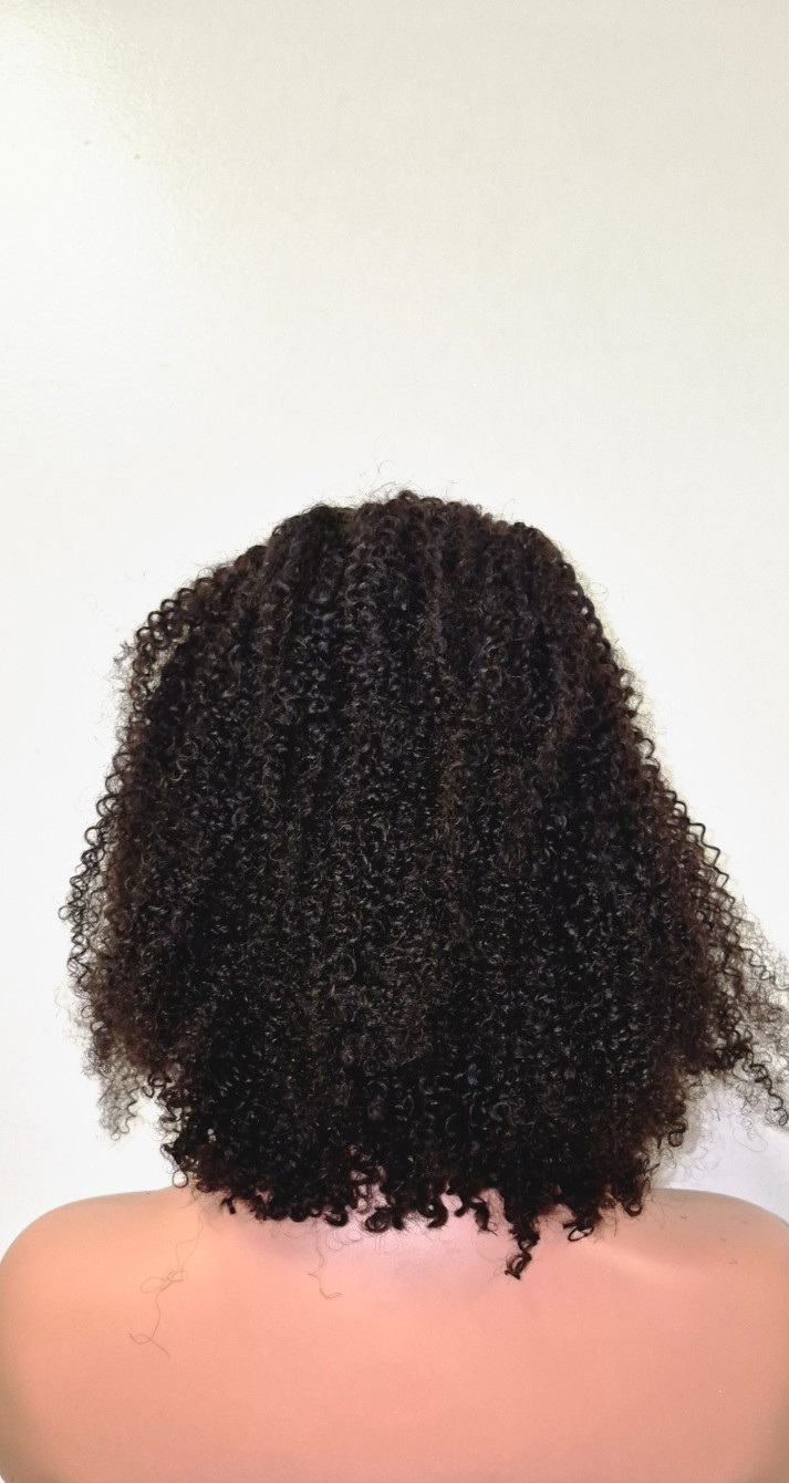 Black Afro Kinky Wig, 5×5, 14 inch