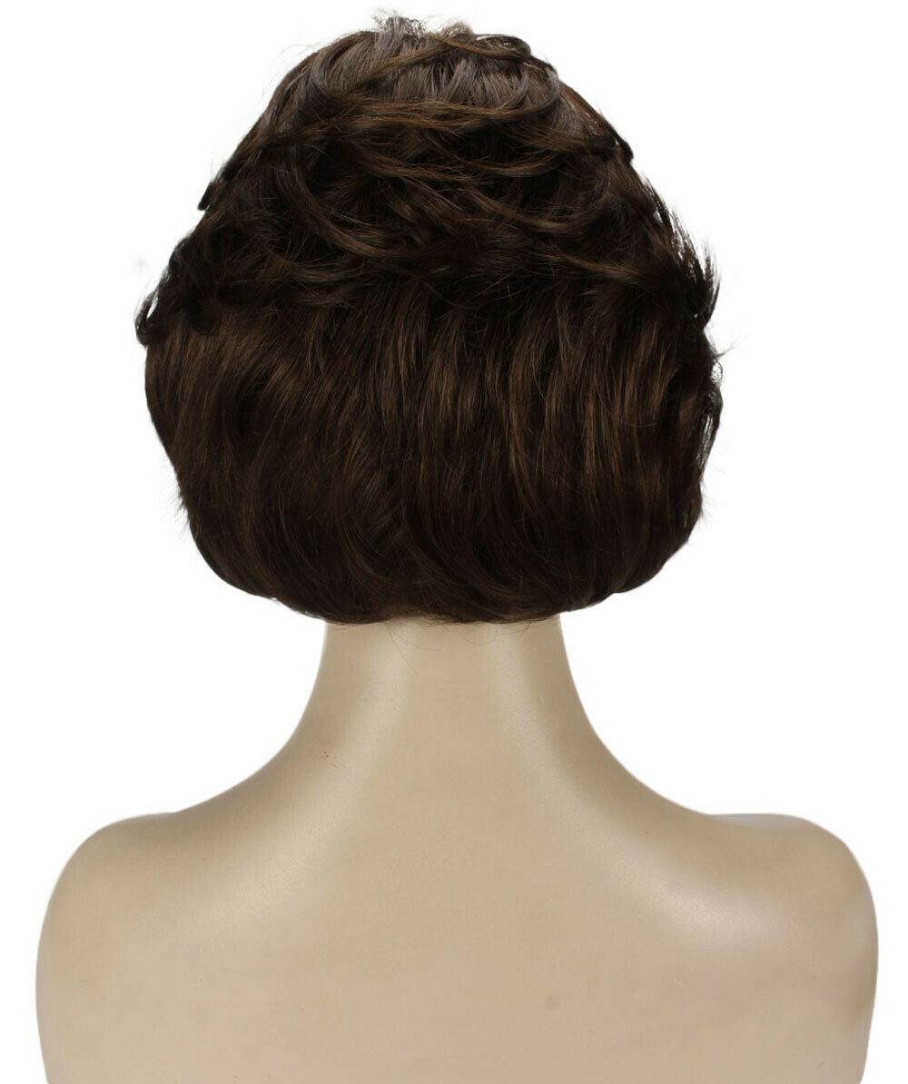 Lana – Straight Kanekalon Synthetic Fiber Full Wig, 3.25 – 6.5 in, Medium Brown
