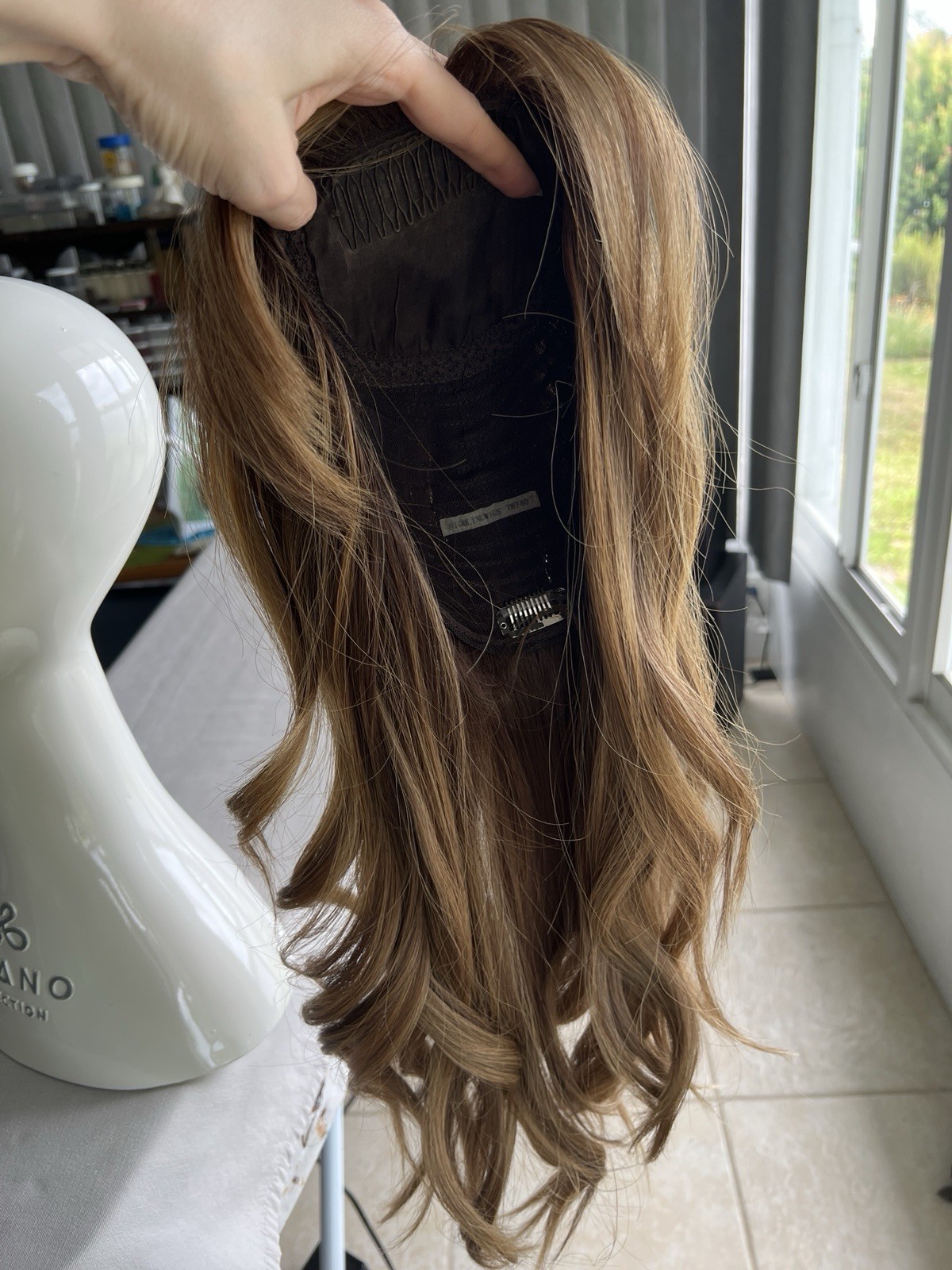 Highline Wigs Human Hair Clip-In Topper silktop Layered 20in