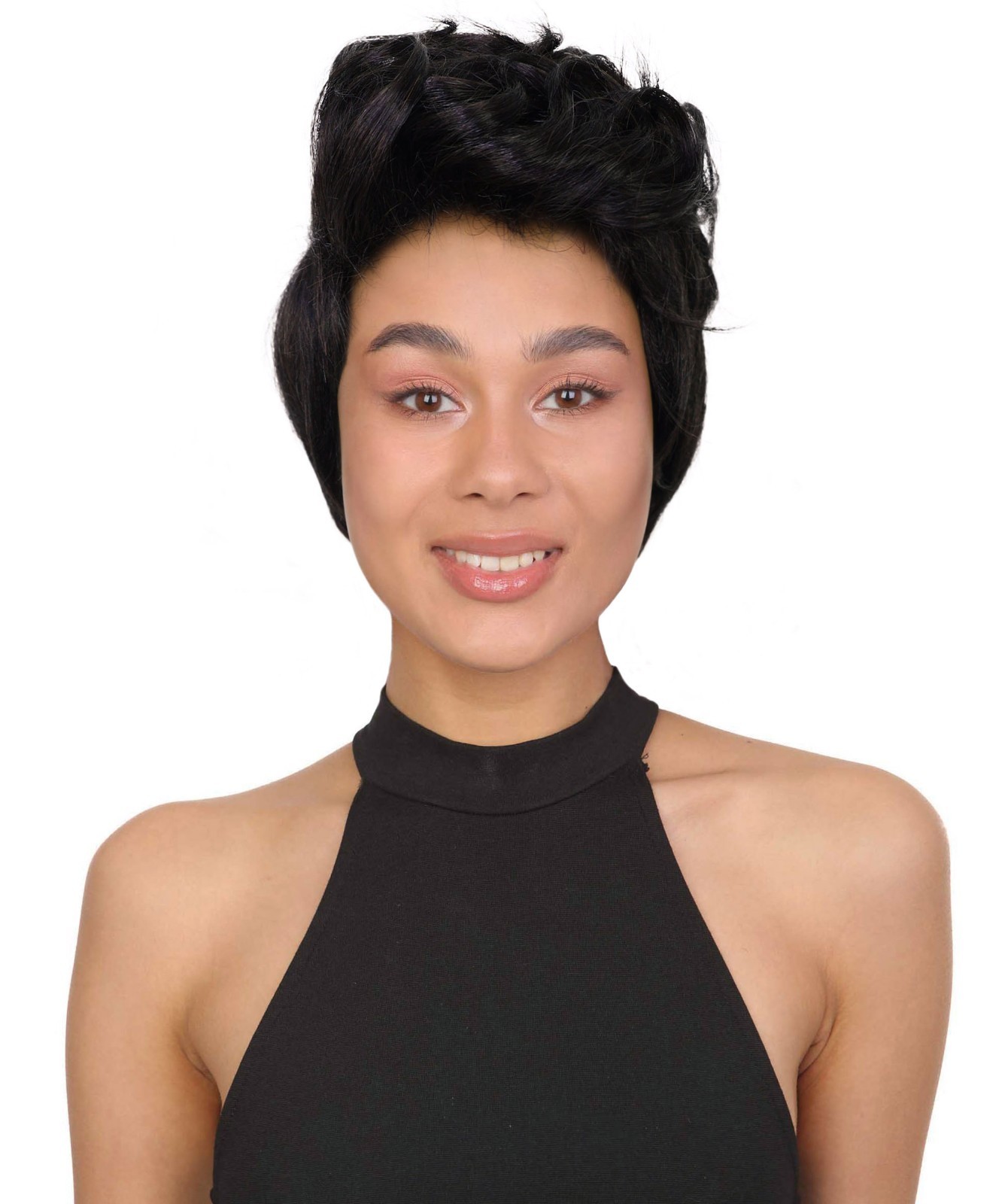 Pia Human Hair Blend Short Wavy Wig Effortless Waves with Soft Layers