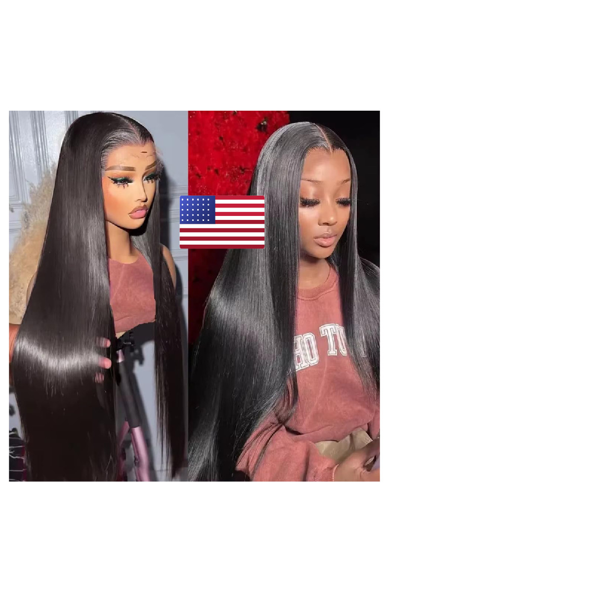 Sifulan Straight Lace Front Wigs Human Hair 13X4 Hd Transparent Lace Front Wig