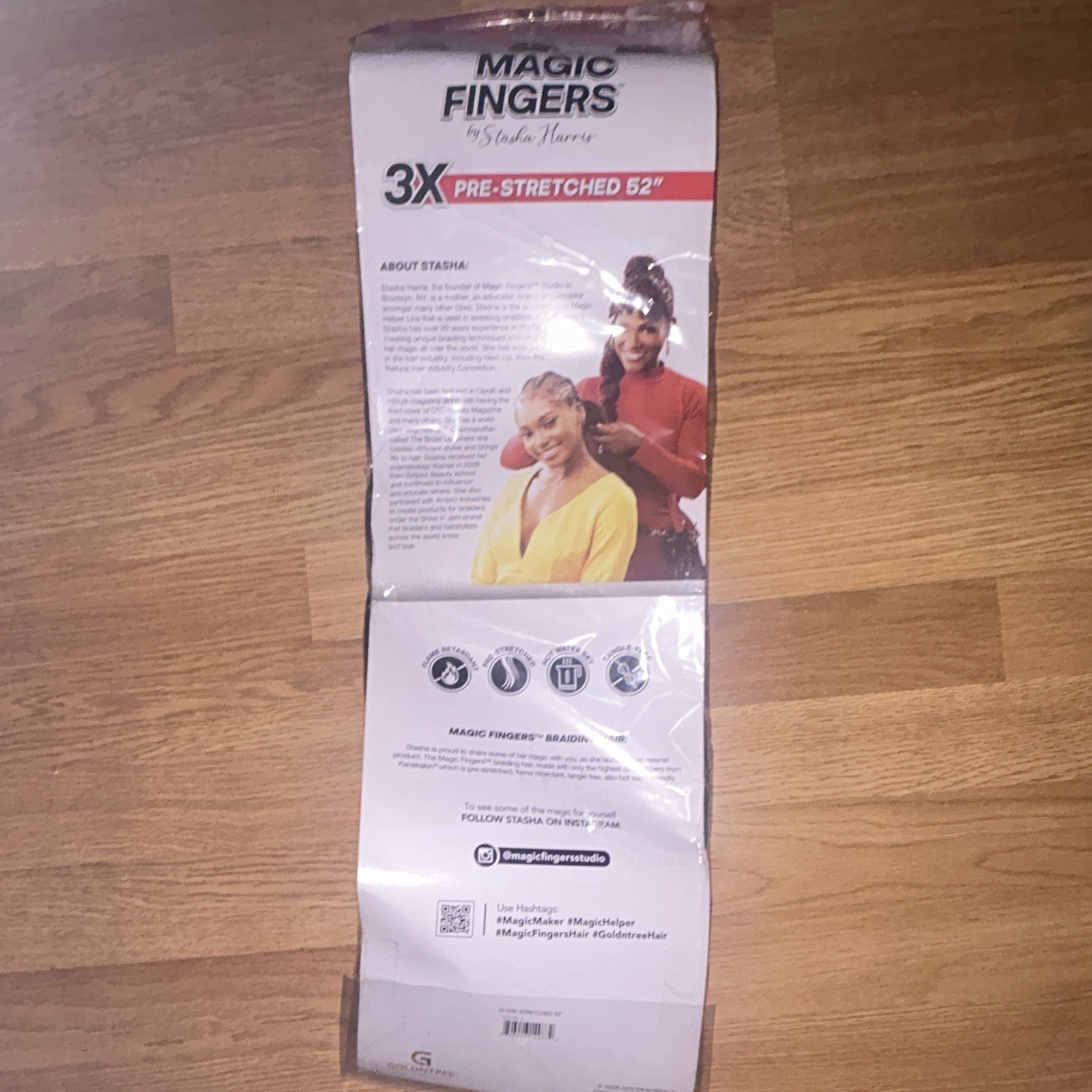 Magic Fingers 3X Pre-Stretched 52 in Synthetic Braid Extensions Straight, 2