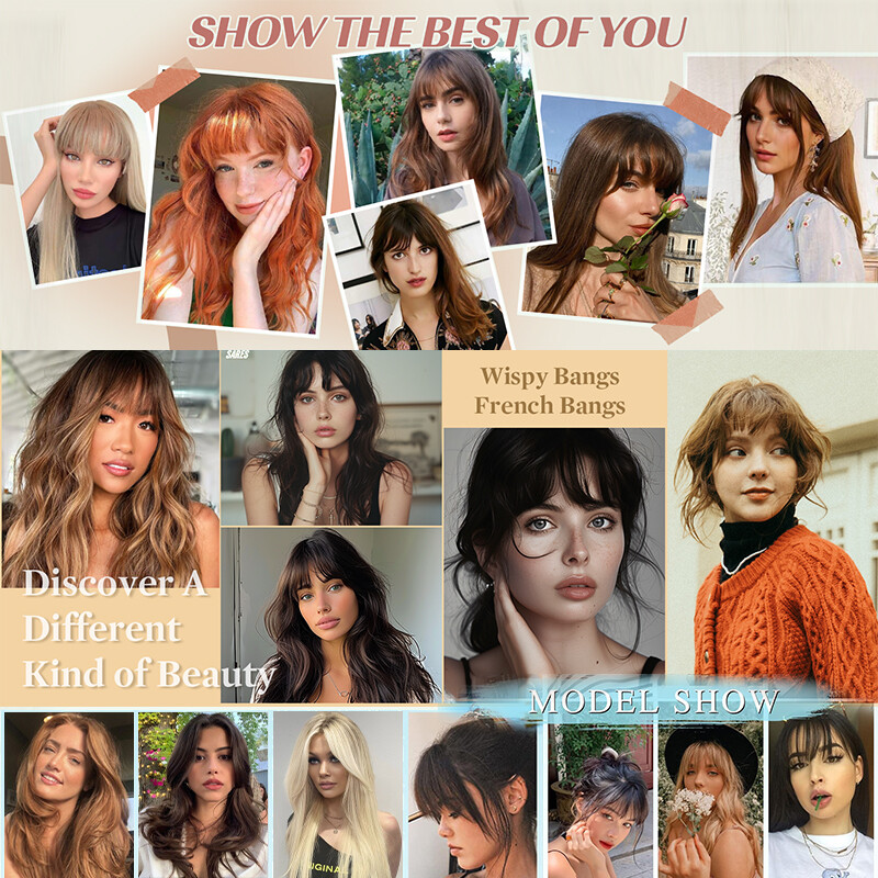 Thin Neat Bangs AS Remy Human Hair Extensions Clip in on Fringe Front Hairpieces