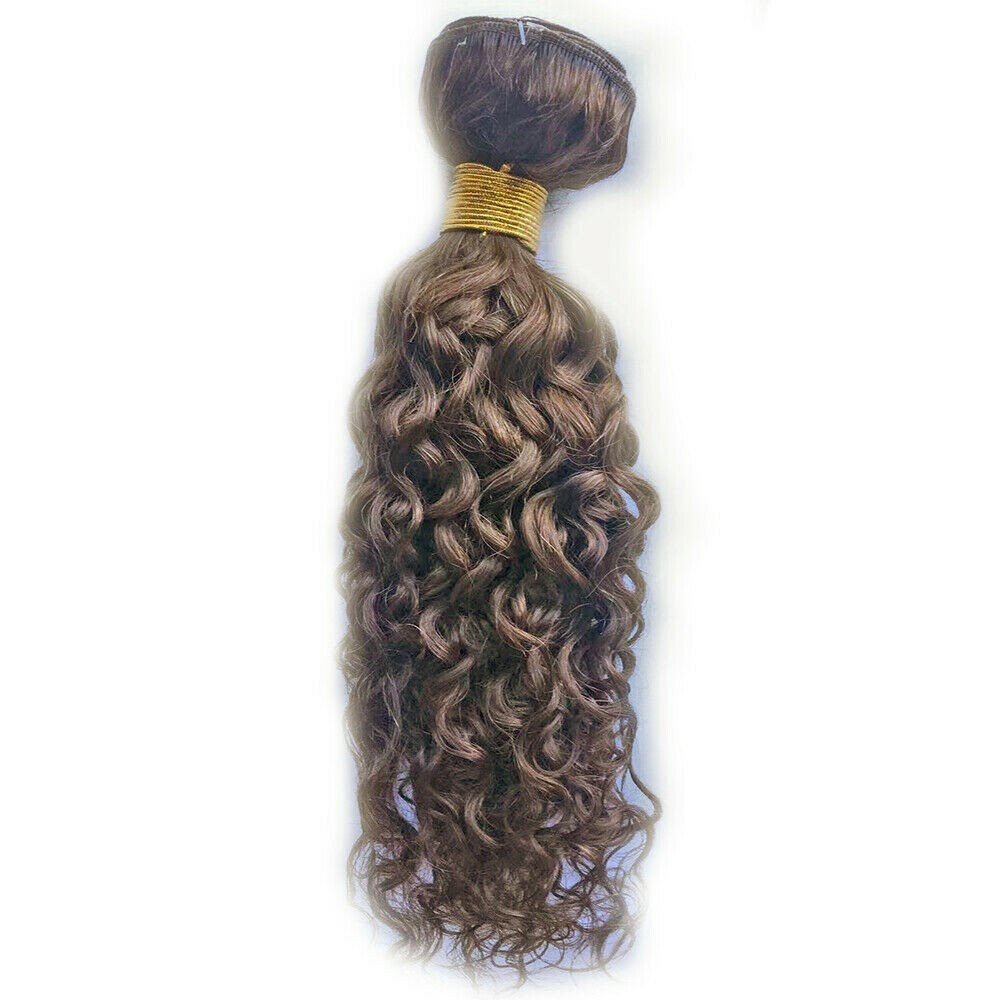 Light Brown Jerry Curl Curly Sew In Hair Weave Extension 100 Human
