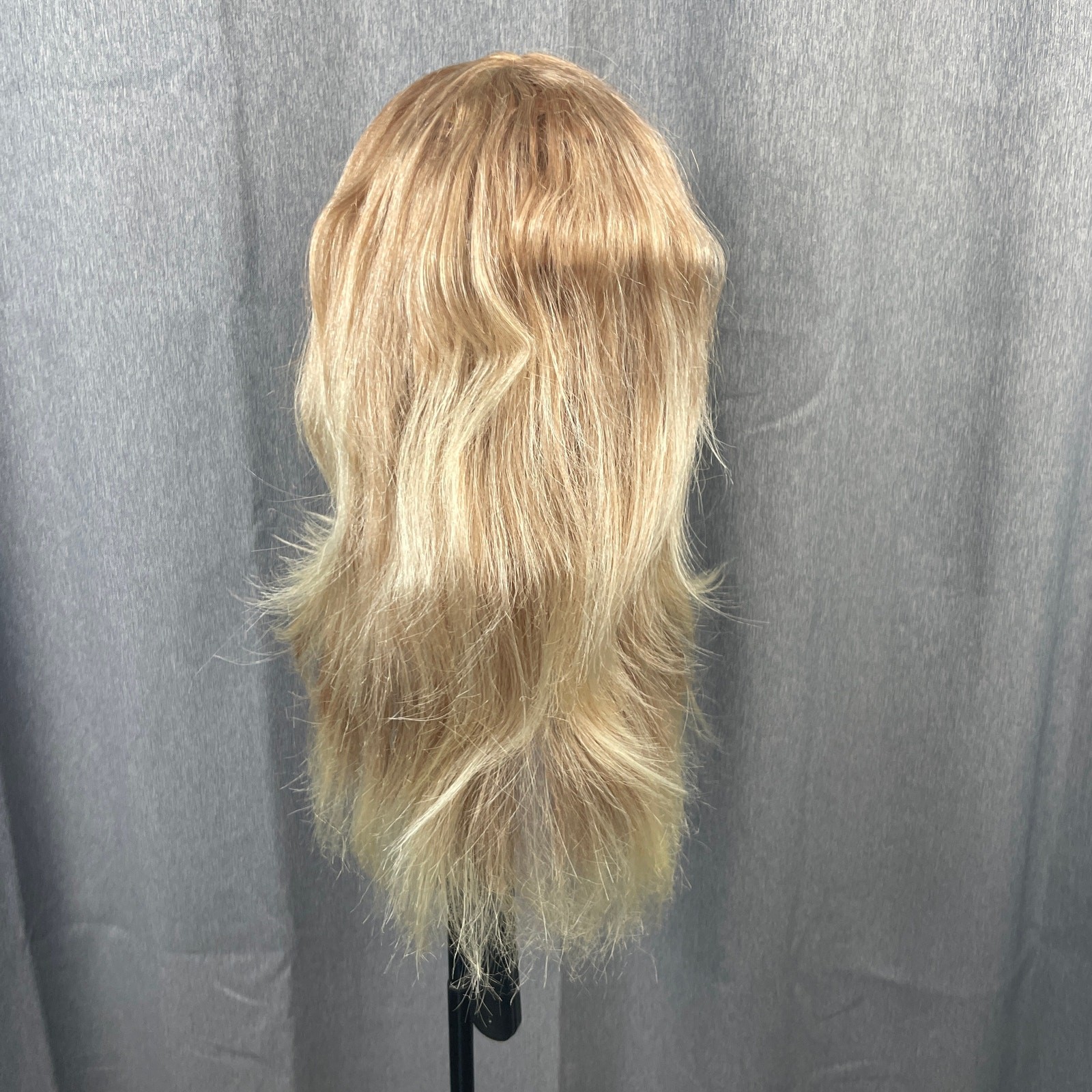 Shake N Go Light Blonde Layered Wavy with Bangs Lace Front Hair Wig