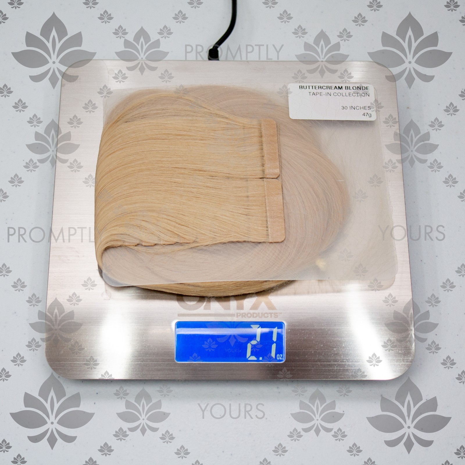 Luxy Tape-In Extensions – 30″ Buttercream Blonde – 100% Virgin Human Hair (50g)