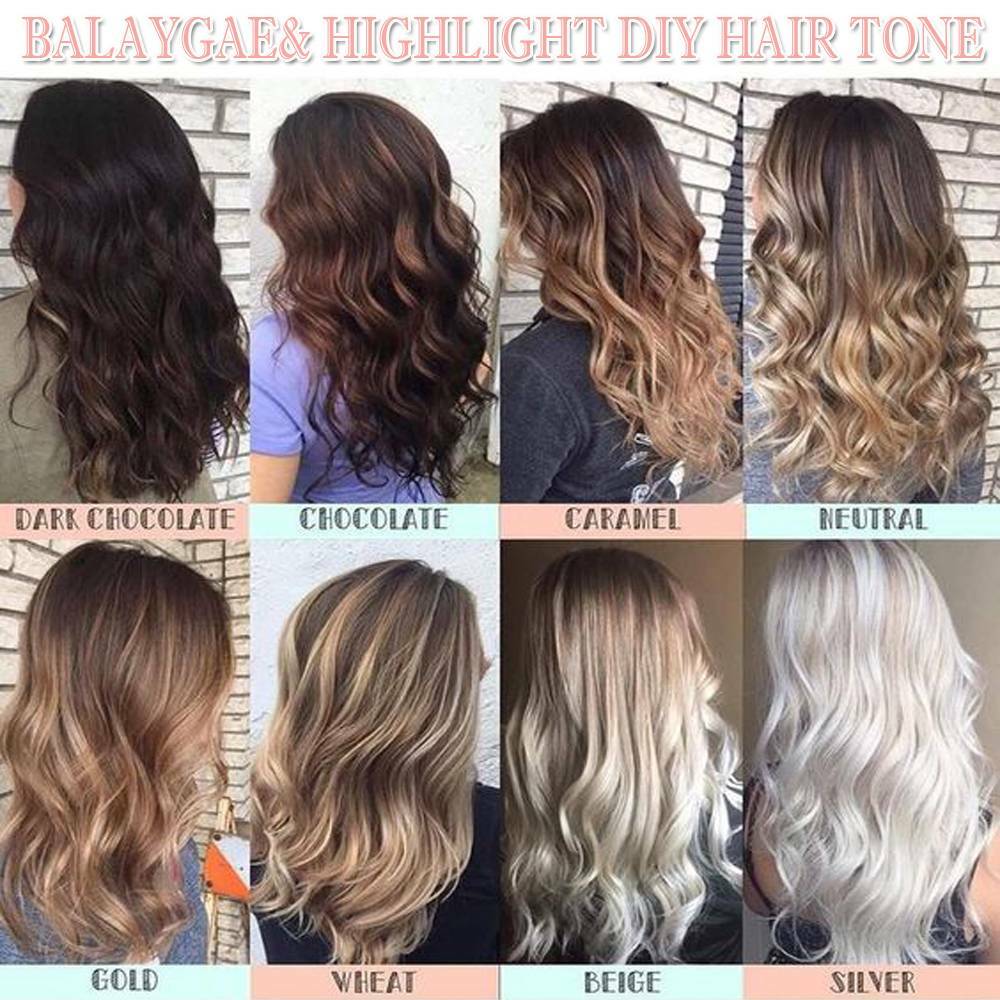 Tape In Balayage Skin Weft Remy Real Human Hair Extensions Full Head 200g WAVY
