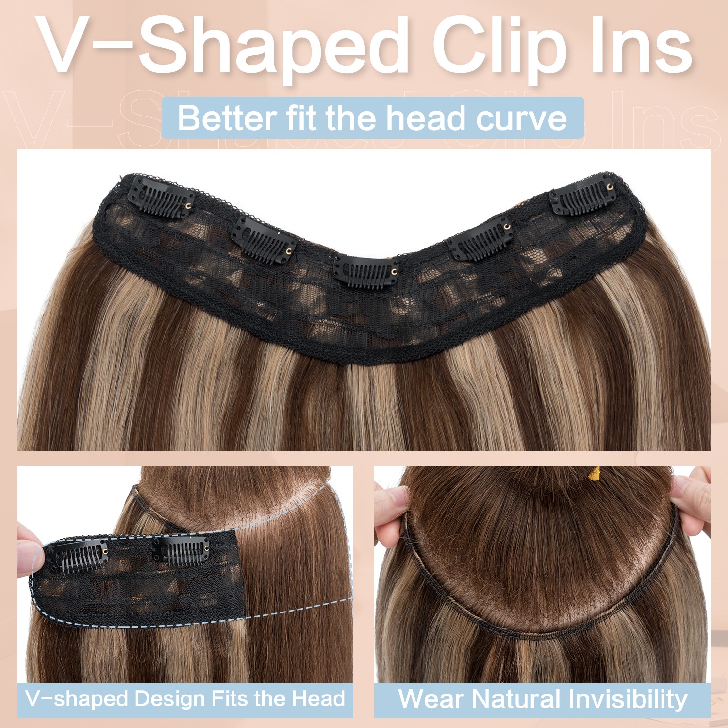 CLEARANCE One Piece Clip in 100% Remy Human Hair Extensions Highlight Blonde 20″