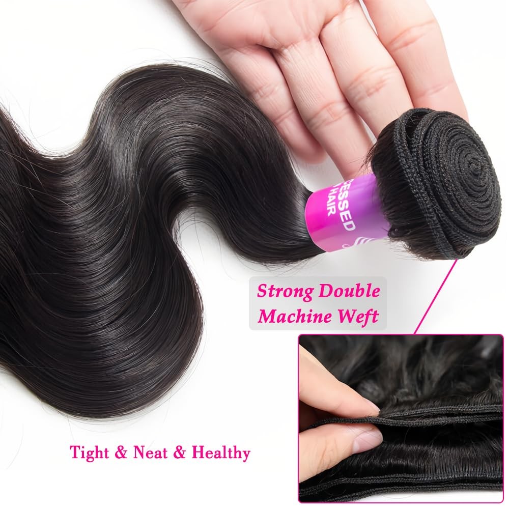 12A Human Hair Bundles 100g Body Wave Bundles Human Hair Extensions 24 Inch Braz