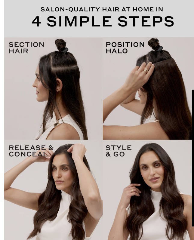 Bellame Instant Volume Halo Hair Extensions Kit 140g 16″ #613 Beach Blonde