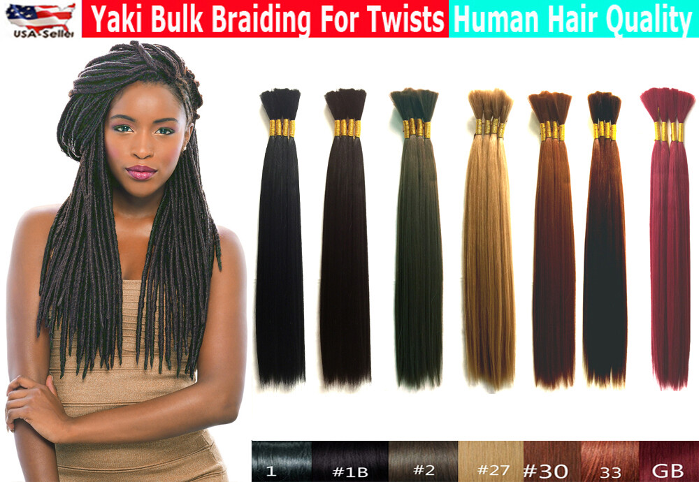 Yaki Bulk Braiding Hair Synthetic Fibre Human Hair Blend – 18”