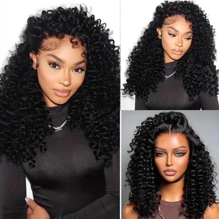 13X4.5 Easy-to-Wear Glueless Deep Curly Wig For Women -20 Inch, 250% Density…