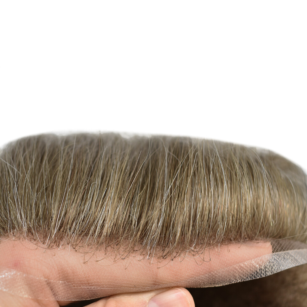 (Custom)Full Swiss Lace MensToupee All Lace Hair Replacement System Hairpiece