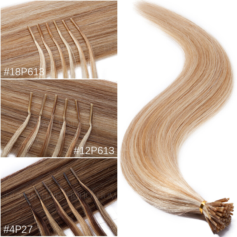 I Tip Stick Pre-bonded Keratin 100% Remy Human Hair Extensions 200 Strands THICK