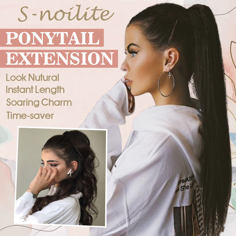 Claw Ponytail Long Curly Pony Tails Clip In Hair Extension Brown Highlight Thick