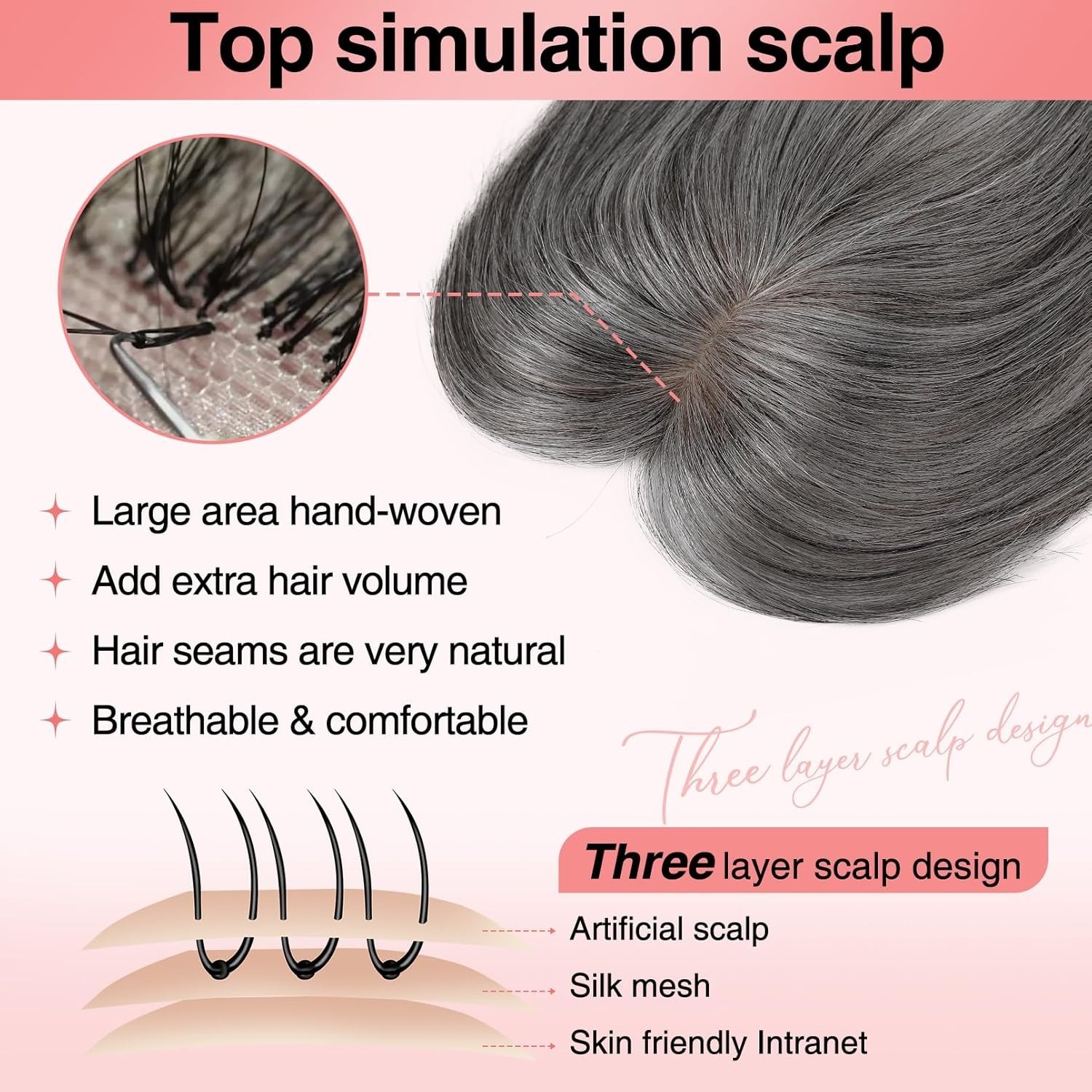 Real Human Hair Toppers for Women – 10 Inch Clip in Bangs*-