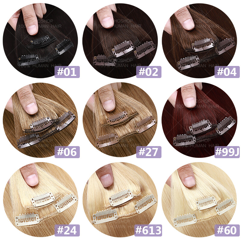 10″-24″ Clip In 100% Real Remy Human Hair Extensions Full Head Ombre 8 Pieces