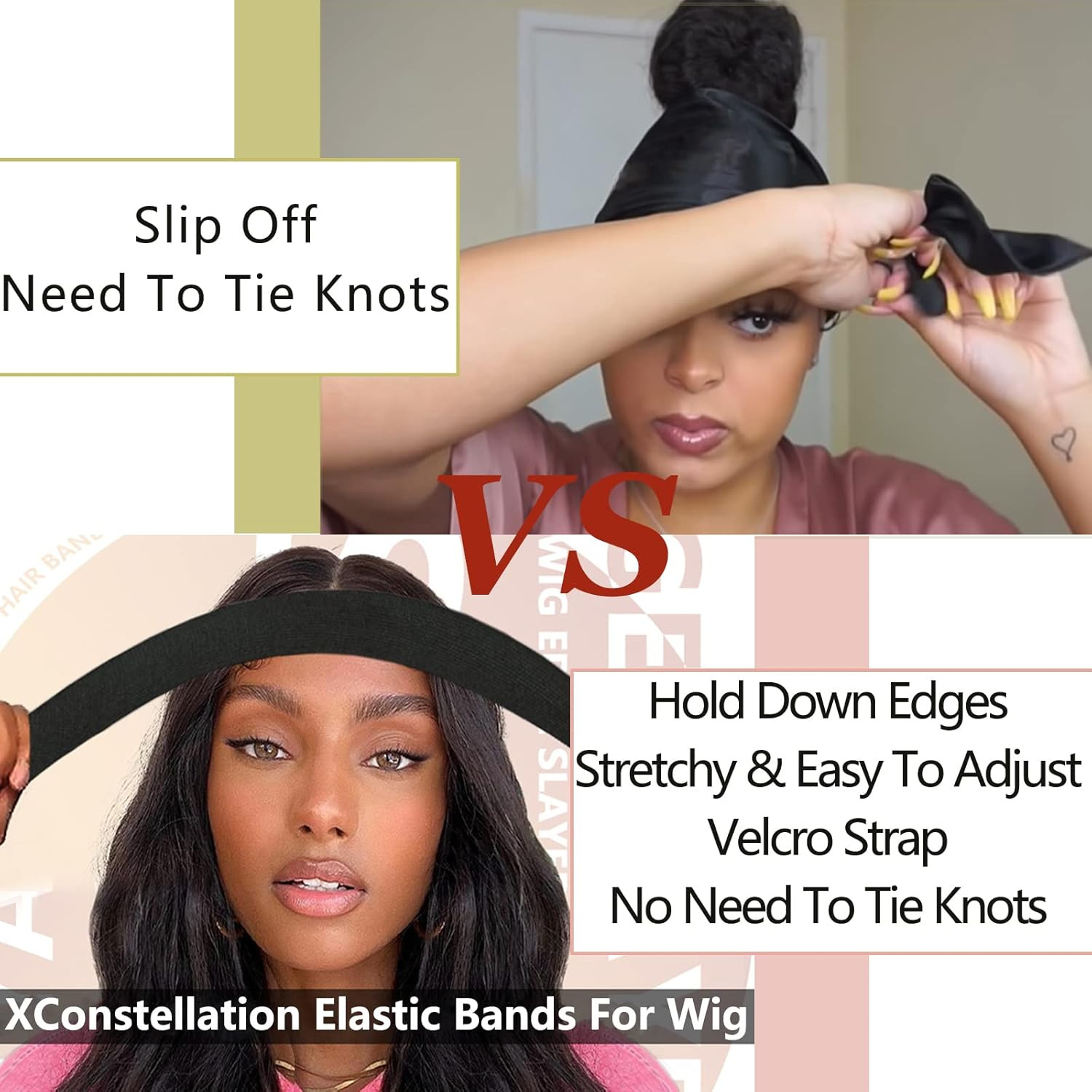 Wig Band Elastic Bands for Wig Edges, Baby Hair Keeping, and Edge Laying – Lace
