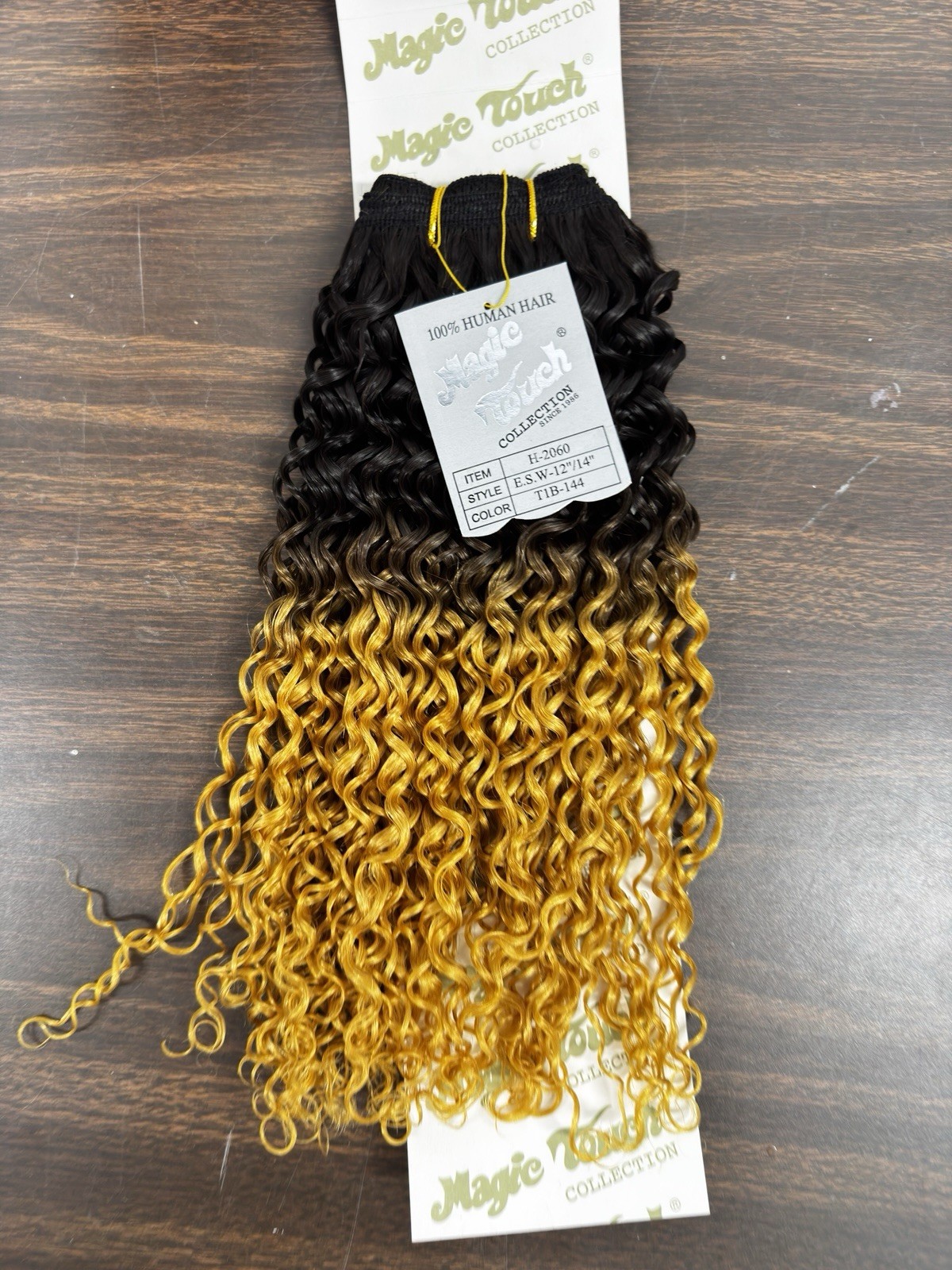 Magic Touch 100% Human Hair Curly Weaving Extension T1B/144 12-14’