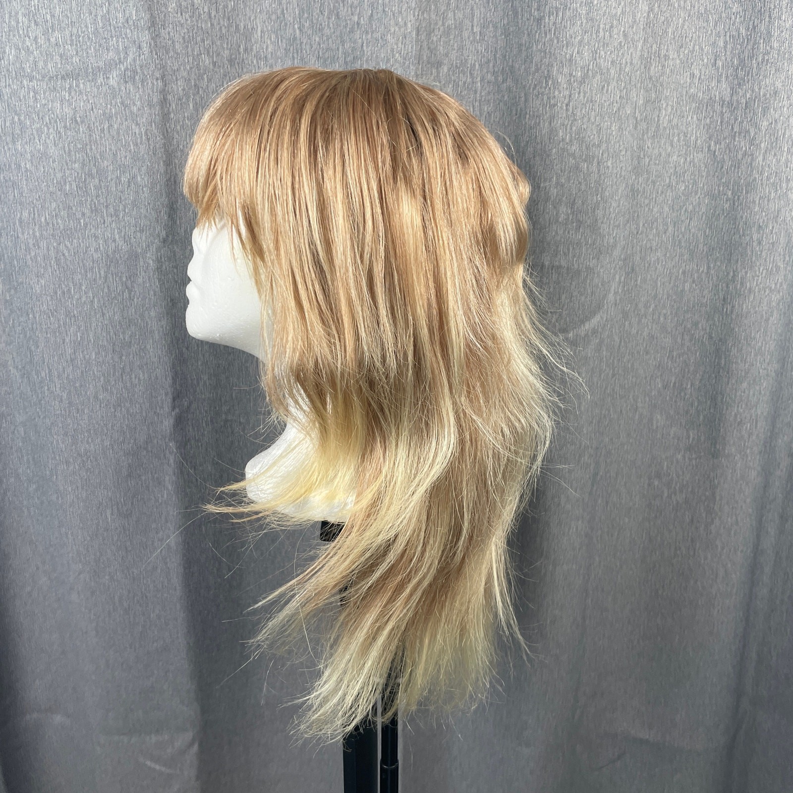 Shake N Go Light Blonde Layered Wavy with Bangs Lace Front Hair Wig