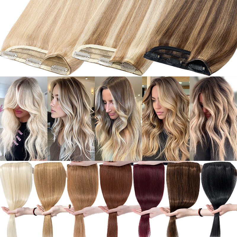 CLEARANCE Clip in One Piece 100% Real Human Remy Hair Extensions Full Head 1PCS