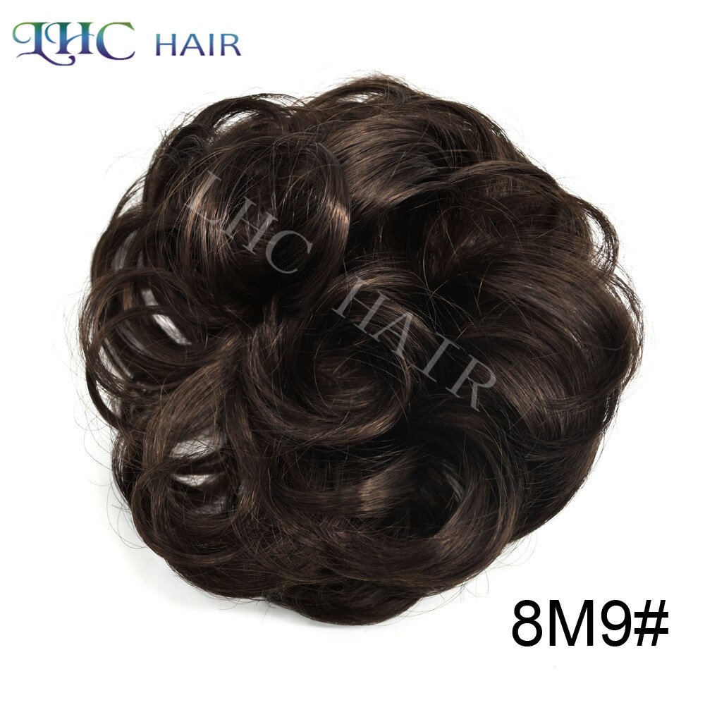 US Curly Hair Bun Ponytail Scrunchie Messy Updo Hair Extension Natural HairPiece