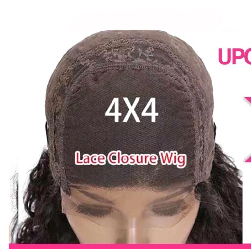Short Wave Ombre 4×4 Lace Front Human Hair Wig Brazilian Remy 4X4 Lace Closure