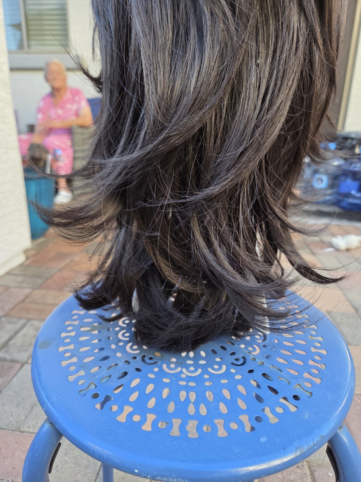 Dark Brown Straight Layered Wig 11-20 in Classic Cap Free-Part One Size