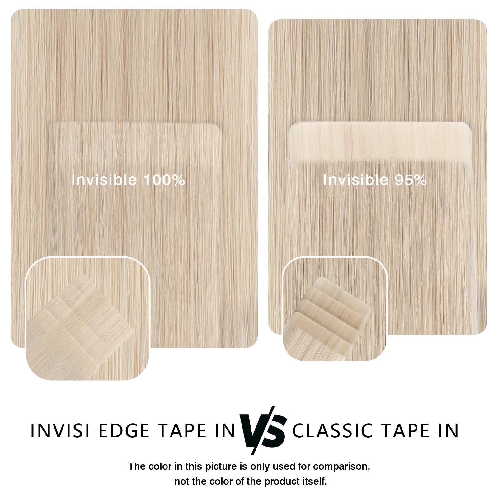 Abh Amazingbeauty Hair Invisi Edge Tape In Hair Extensions Real Human Hair