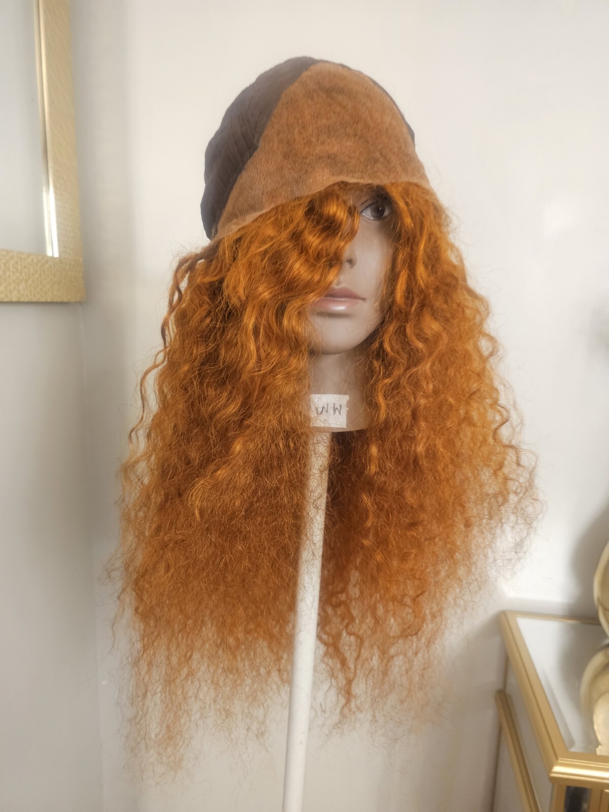 High Quality regular Top Orange 24″ Kinkcurly 150% Virgin Human Hair Lace Wig