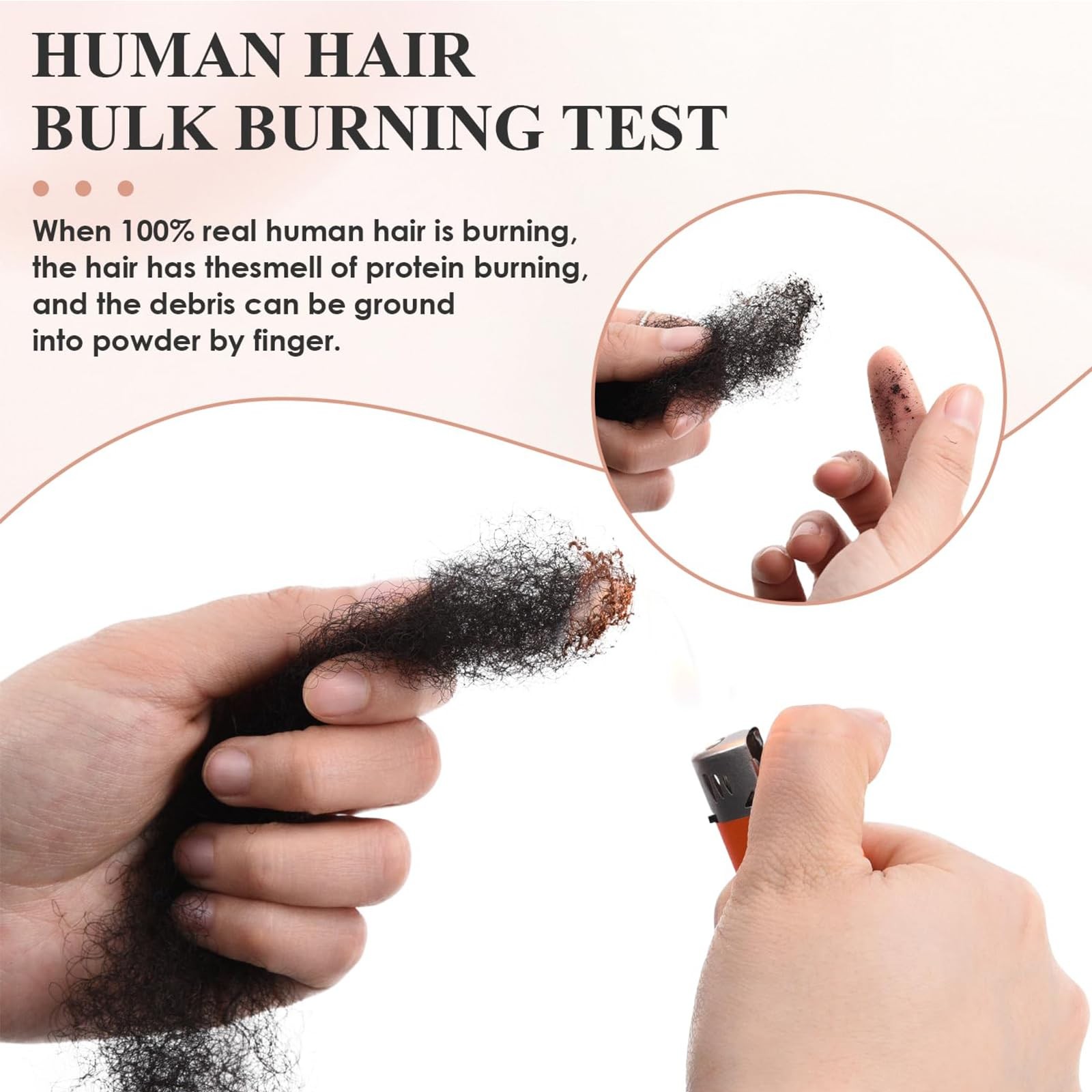 Jiajia Teresa Afro Kinky Bulk Human Hair 3 Pack 150G Afro Kinky-Curly Human