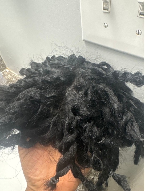 Africa Black Men’s Twisted Braided Human Hair Toupee 8″x10″ Remy Hair