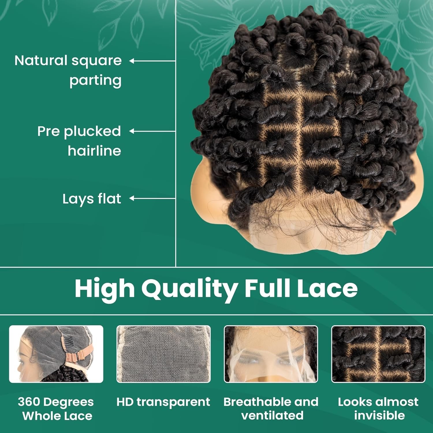 Stylish 12” Spring Twist Braided Lace Wig for Modern Black Women – Easy to Wear