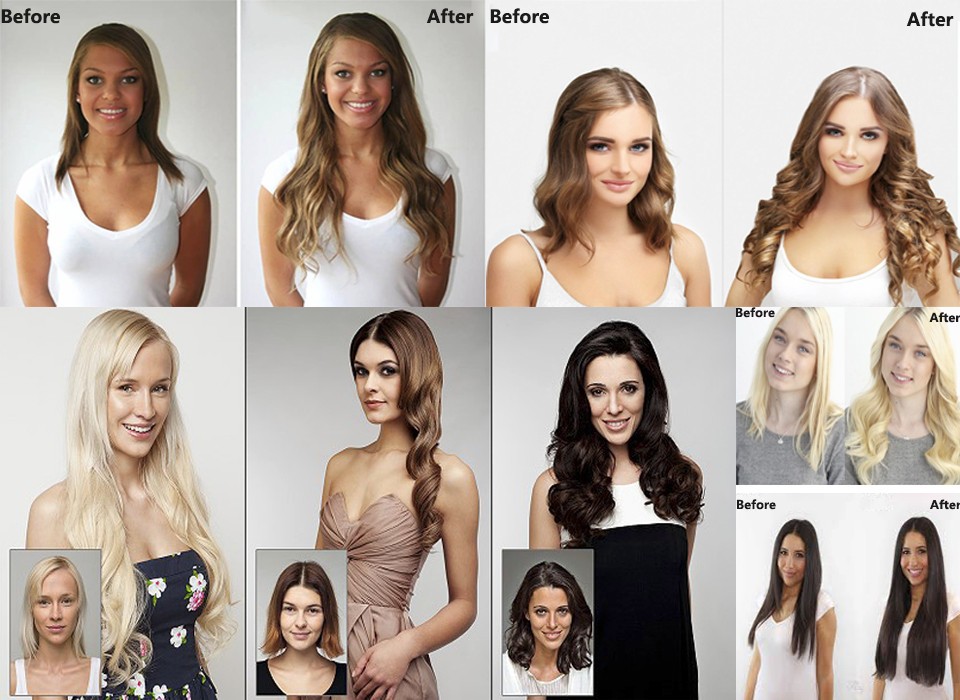 Tape In Hair Extensions Real Invisible Human Hair Skin Wefts Highlight Blonde26″