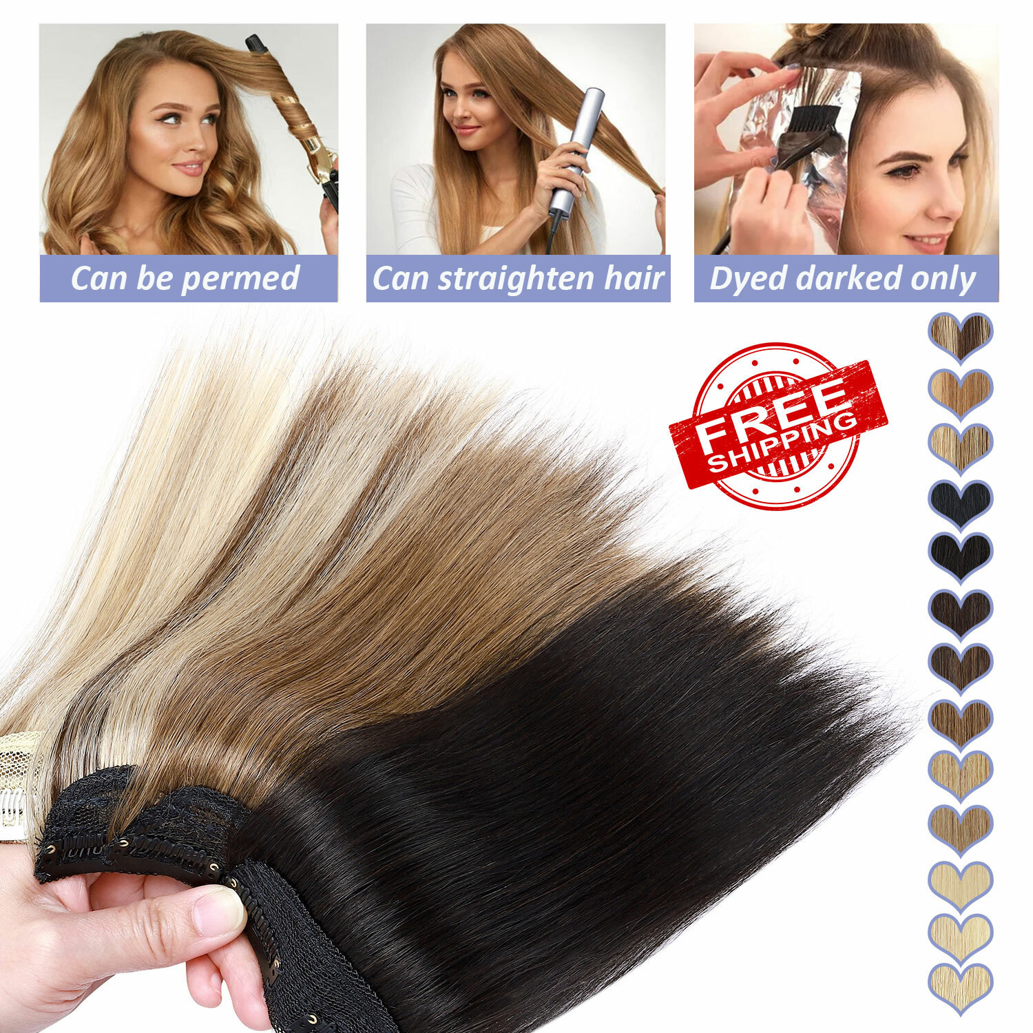 Mini Hair Pad Remy Human Hair Clip In Hair Extensions Invisible Topper Hairpiece