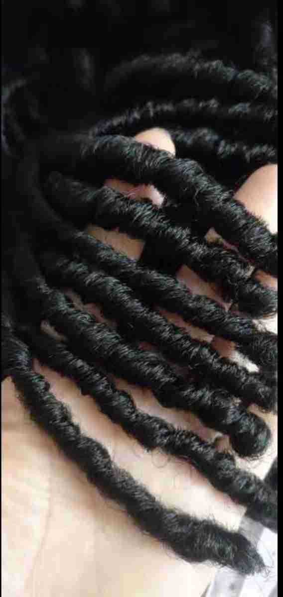 Short Afro Curly Dreadlock Toupee for Men Synethetic Black African American Wigs